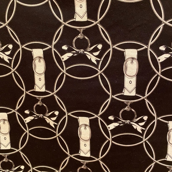 HERMES BLACK WHITE STRAIGHT T-SHIRT IN COTTON SIGNATURE PRINT SIZE 36 - Picture 10 of 13